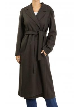 Cappotto con elastico dietro e cinta Options